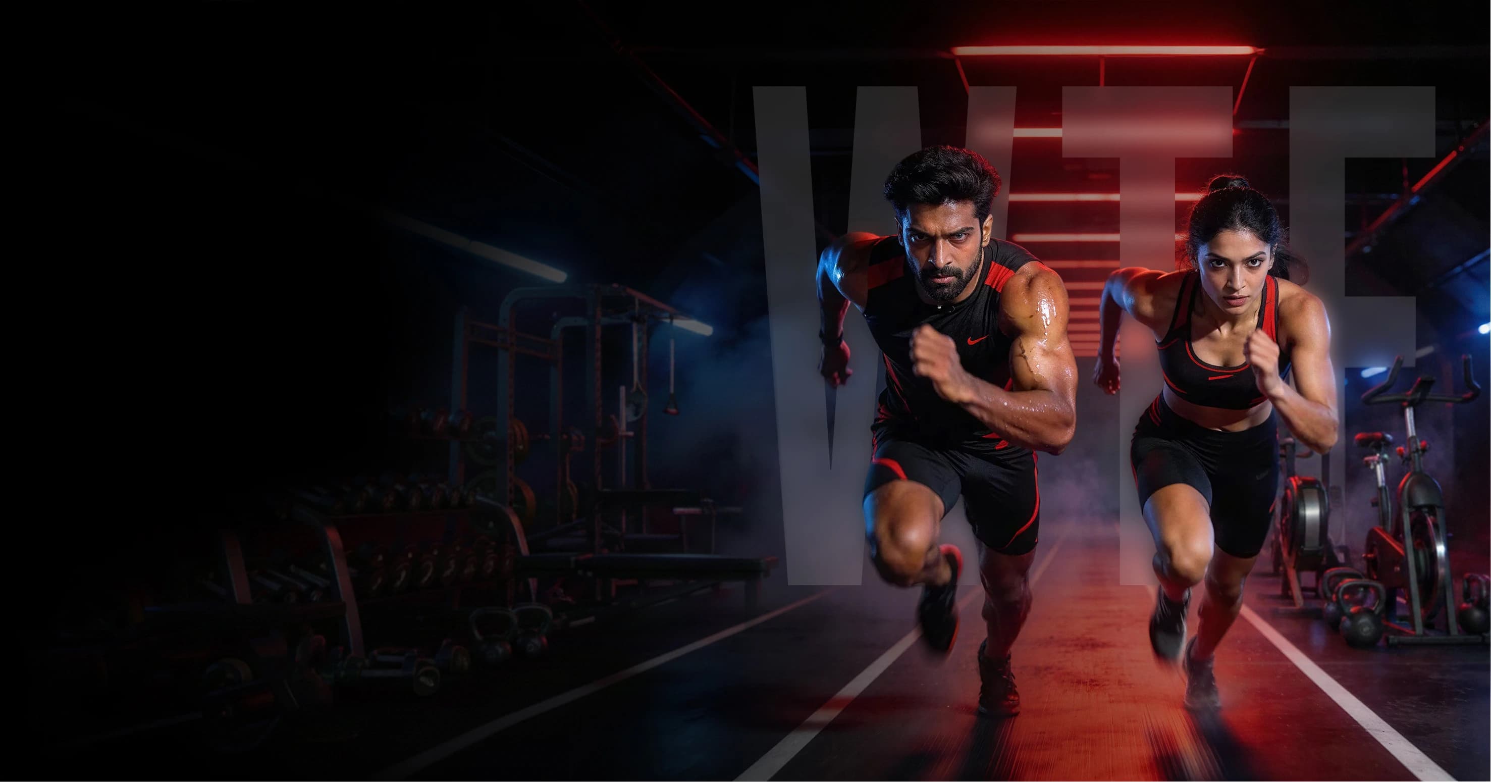 Members training at a WTF gym